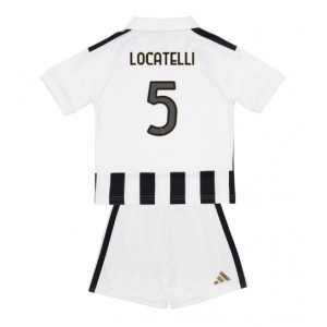 Juventus Manuel Locatelli #5 Jalkapallovaatteet Lasten Kotipeliasu 2026-27 Lyhythihainen (+ Lyhyet housut)